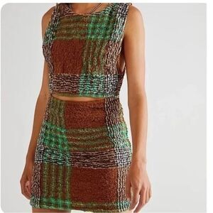 New Free People Scarlett Smocked Mini Dress Stretch Fitted
Slim size M NWOT